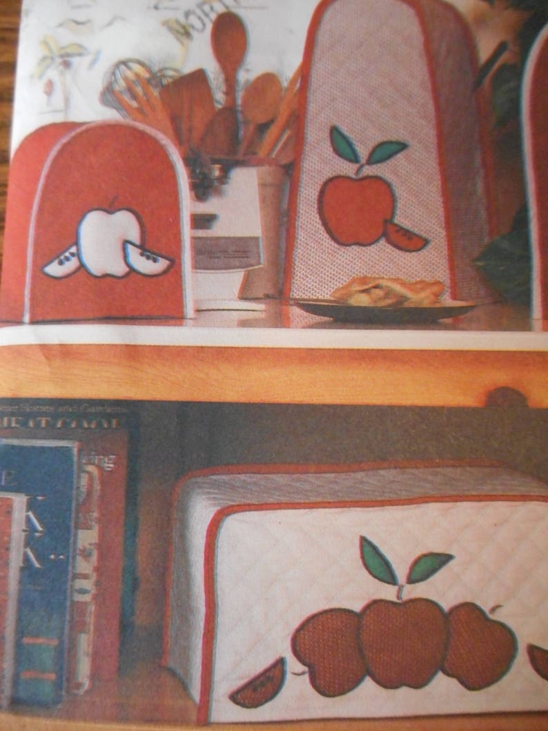 Vintage Pattern Kitchen Appliance Covers with Apple Applique Etsy