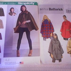 Women&#39;s Capes, ponchos and wraps. Like new sewing patterns sold separately. Sizes include SX- XL.