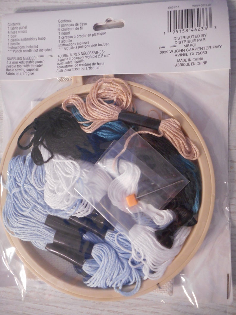 Puppy With Glasses, New Punch Needle Kit by Loops and Threads. 6 Inches ...