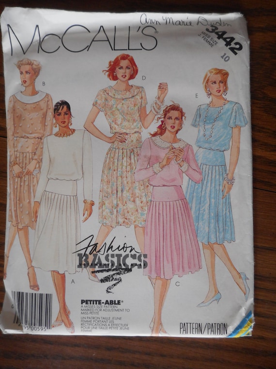 Vestidos de cintura baja para Vintage, años 80, talla 10