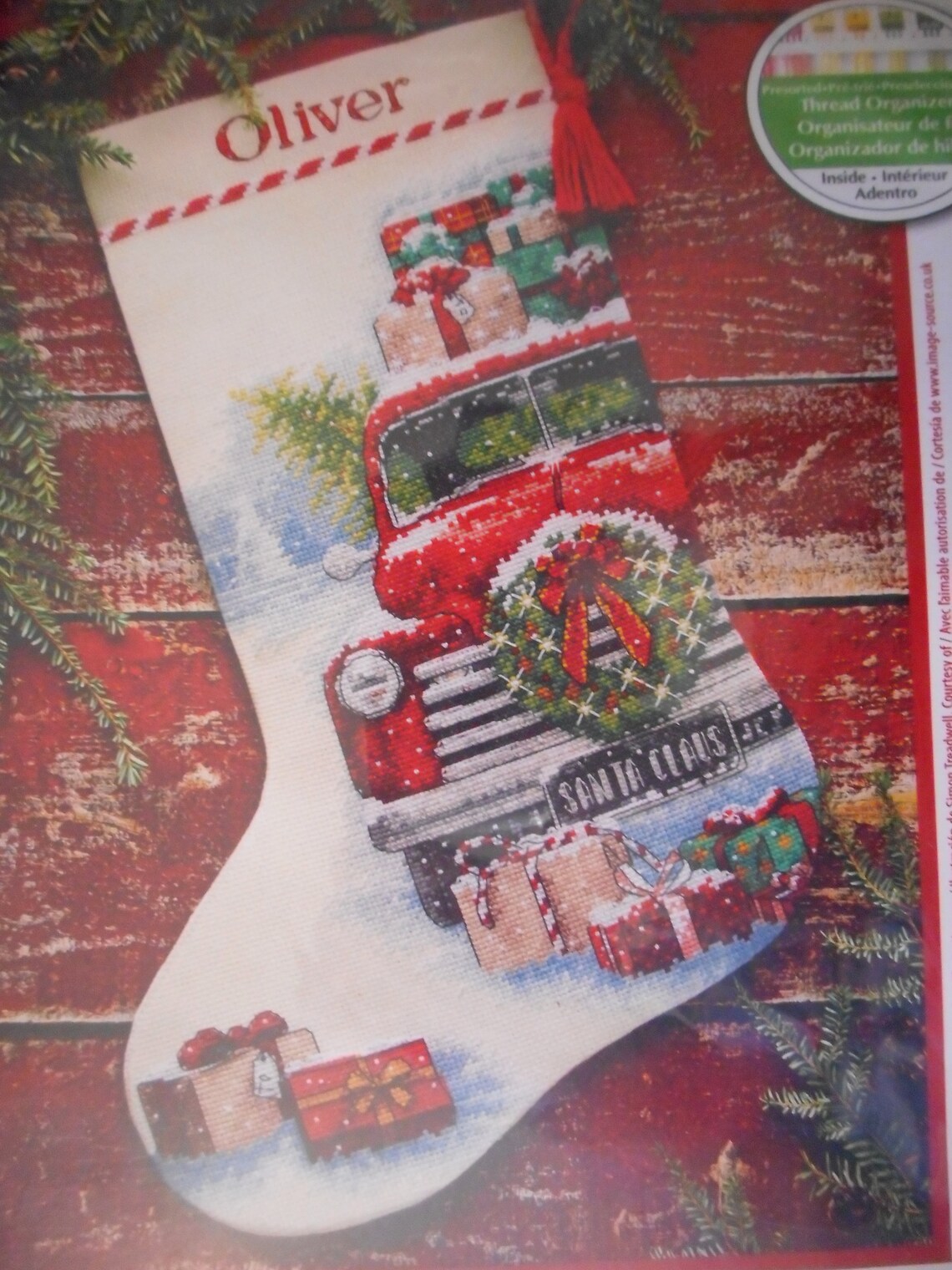 Santa's Truck Christmas Stocking Counted Cross Stitch Kit Etsy