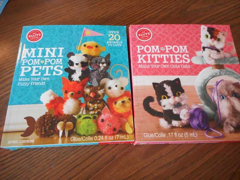 Pom Pom Kitties Mimi Pom Pom Pets Kits Instruction Books or Etsy