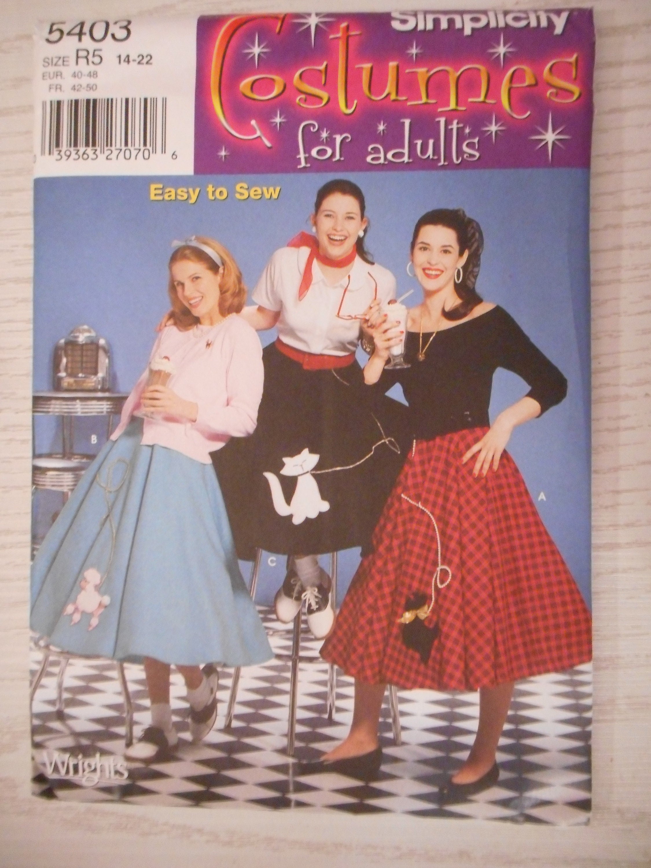 1950's Circle Poodle Skirts for Women. Like New Sewing Patterns