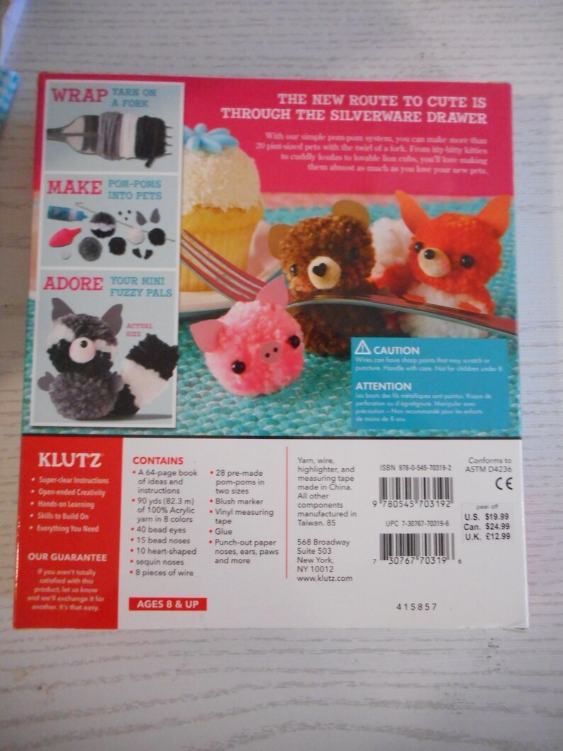 Pom Pom Kitties Mimi Pom Pom Pets Kits Instruction Books or Etsy