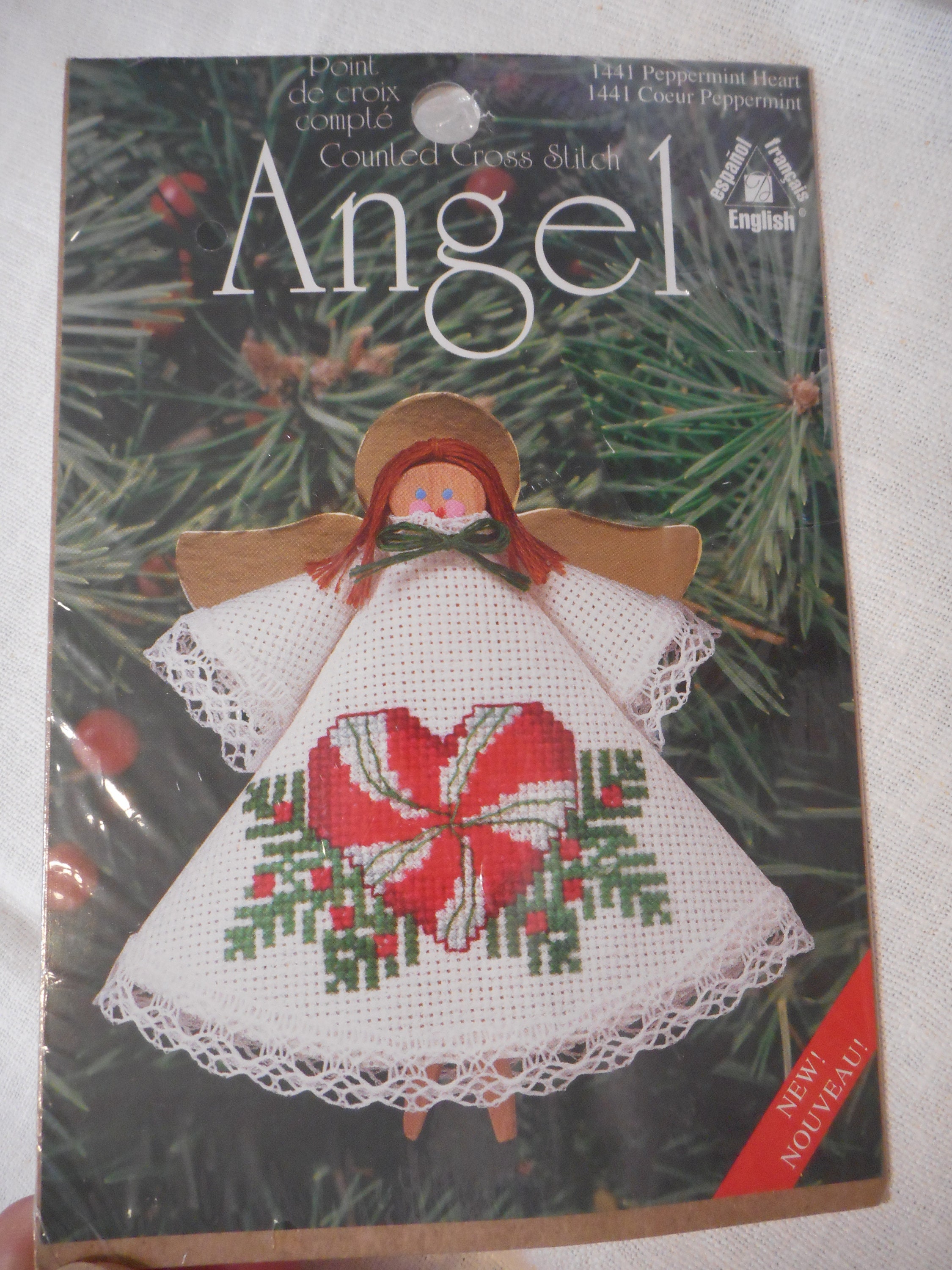 Counted Cross Stitch Kits Clothespin Christmas Angel Etsy