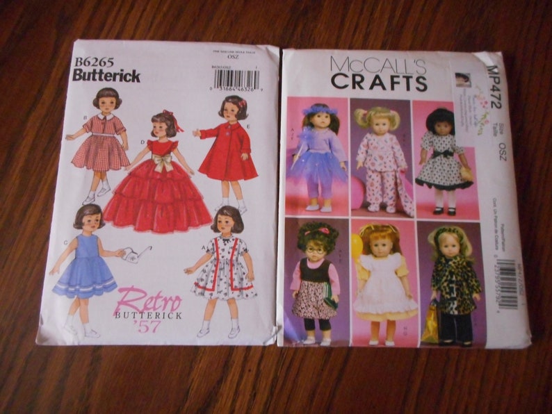 Doll Clothes Wardrobe Sewing Pattern: Retro Dresses, Ballet, & More- 18 ...
