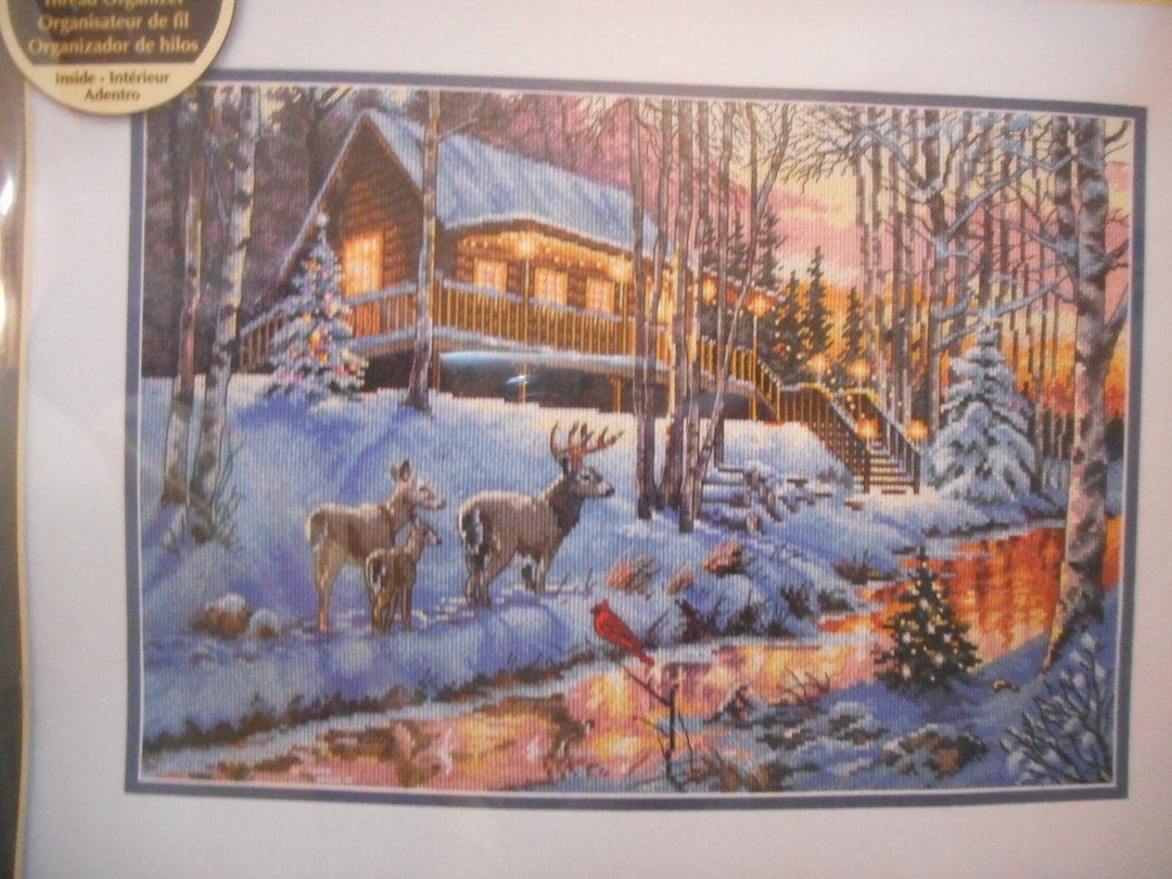 Dimensions Gold Kreuzstich-Set 'Aurora Cabin' – Für Fortgeschrittene Mit 16er Aida