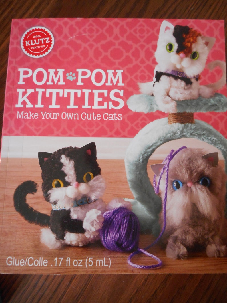 Pom Pom Kitties Mimi Pom Pom Pets Kits Instruction Books or Etsy