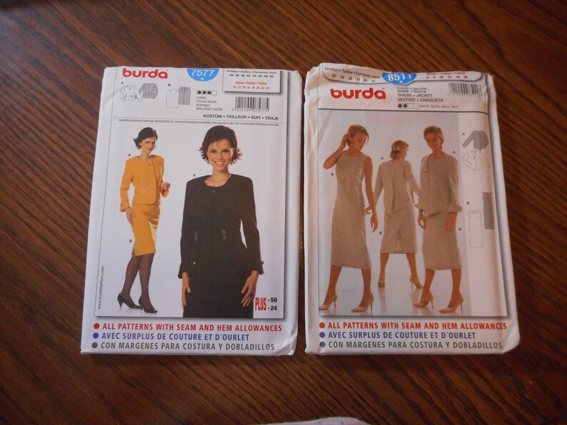 Dress Sizes 6-24 NOS Women/'s Business Wear Skirt and Jacket Patterns