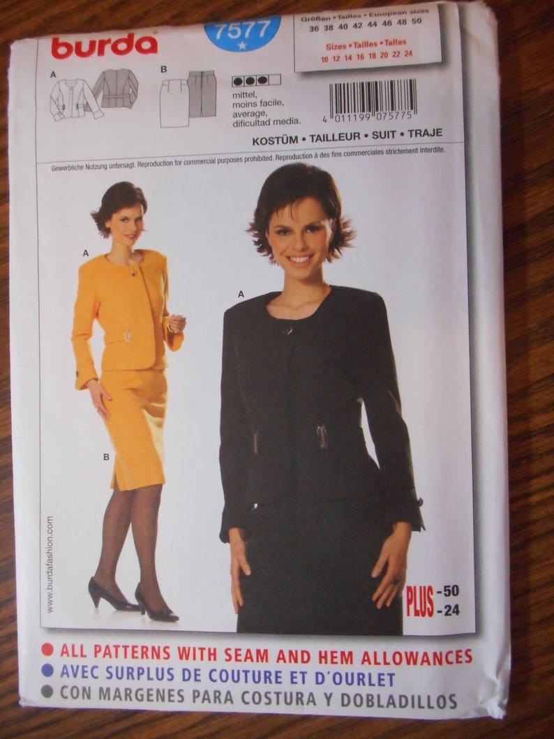 Dress Sizes 6-24 NOS Women/'s Business Wear Skirt and Jacket Patterns