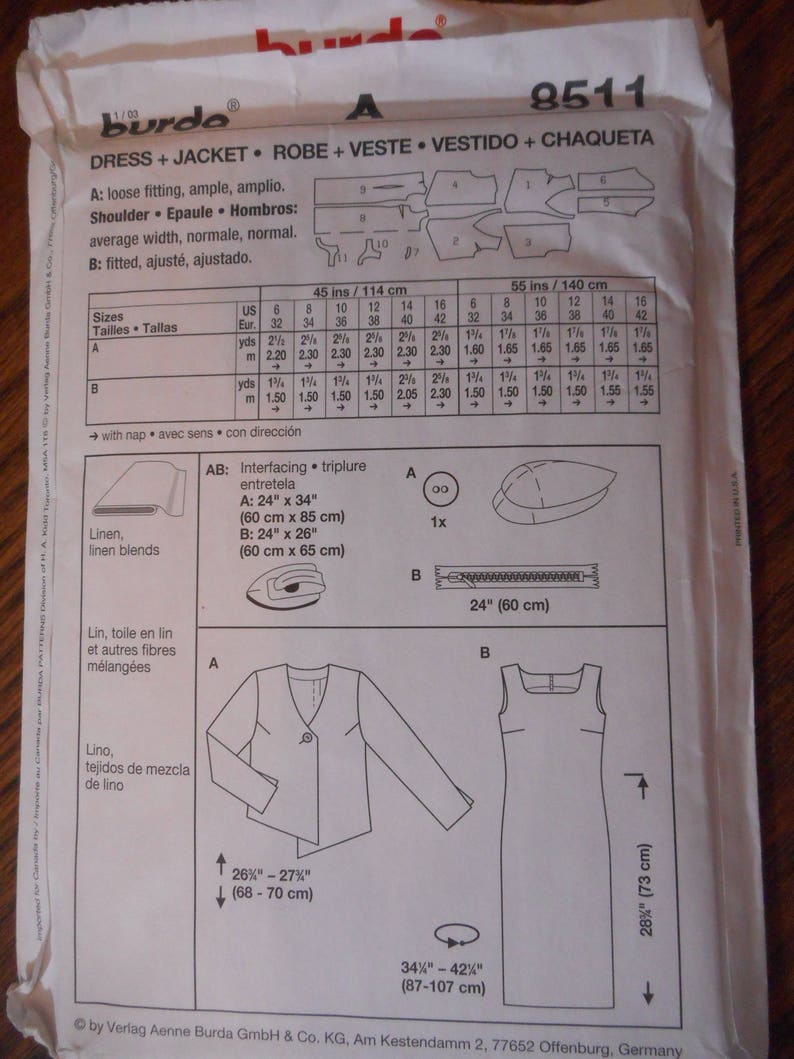 Dress Sizes 6-24 NOS Women/'s Business Wear Skirt and Jacket Patterns