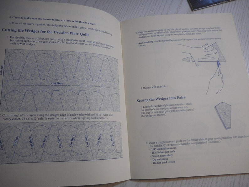 A Simplified Method Like New. Dresden Plate Quilt Book by Wendy Gilbert Quilt in a Day