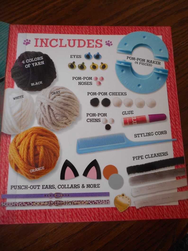 Pom Pom Kitties Mimi Pom Pom Pets Kits Instruction Books or Etsy