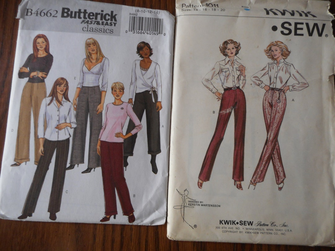 Womans Classic Slacks, Pants. Your Choice of Like New Sewing Patterns ...