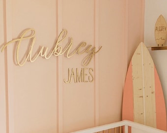 Name Sign | Cursive and Block Font Name Sign for Nursery
