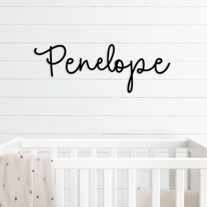 LARGE Cursive Wooden Name Sign | Nursery Name