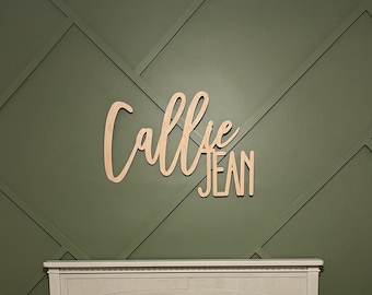 Custom Wooden Nursery Name Sign | Baby Name Sign