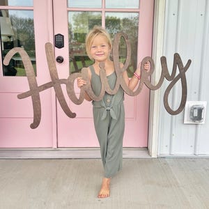 Laser Cut Wood Name Sign: Personalized Nursery Decor