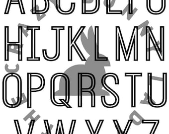 OVERZICHT ALFABET SVG graveren gesneden digitaal bestand