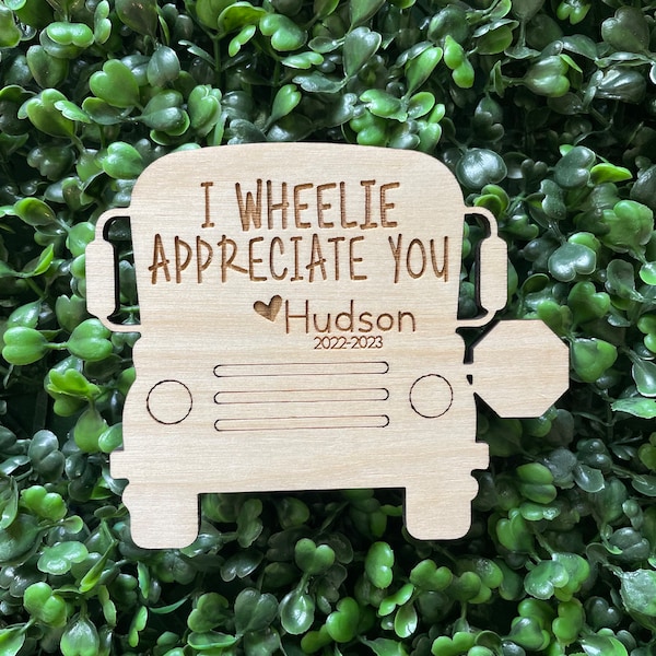 School Bus Driver Gift Card Holder: Teacher Appreciation Gift