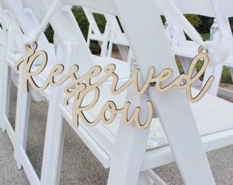 SET OF 2 Laser Cut Reserved Row Signs - ii