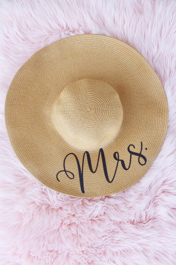 Personalized Mrs. Floppy Beach Hat 