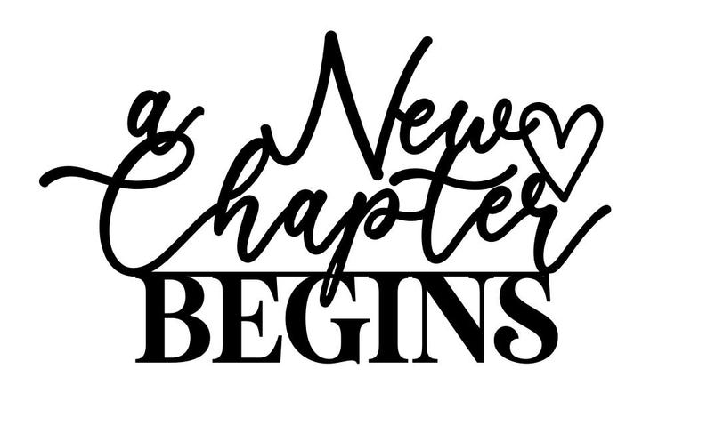 A New Chapter Begins Wooden Sign - Etsy