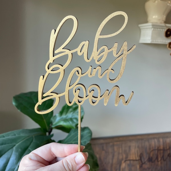 Baby in Bloom Cake Topper • Baby Shower Sign • Baby Shower Cake Topper • Floral Cake Topper • Mama To Be • Baby Shower Cake Flower Theme