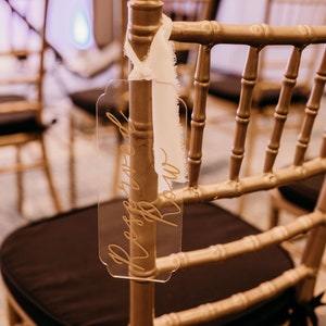 Reserved Row Sign Wedding | Custom Reserved Seat Sign • Reserved Tag for Weddings • Hanging Reserved Chair Sign • Ceremony Seating
