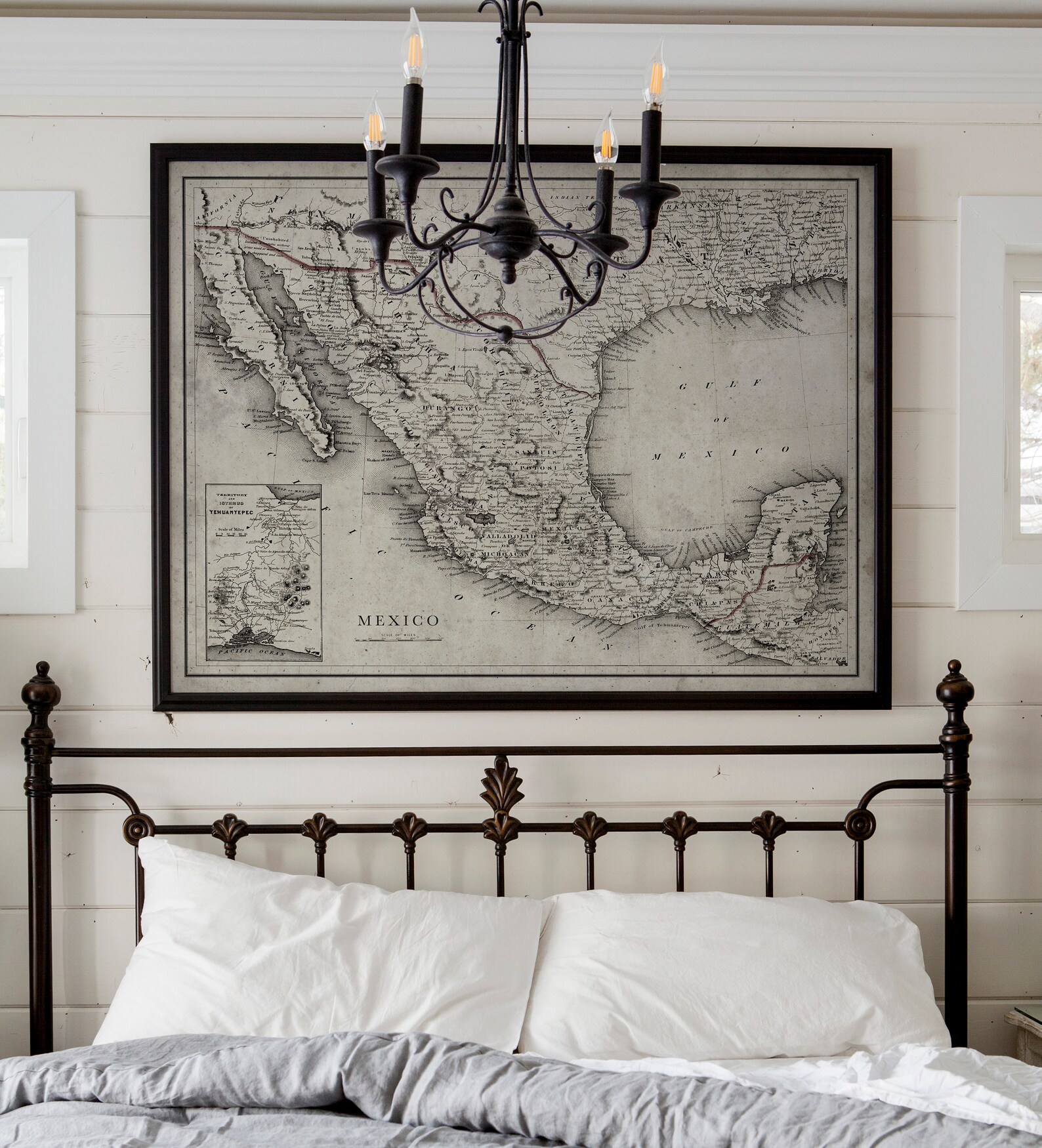 Mexico Map Vintage Map of Mexico Vintage Wall Art Home | Etsy