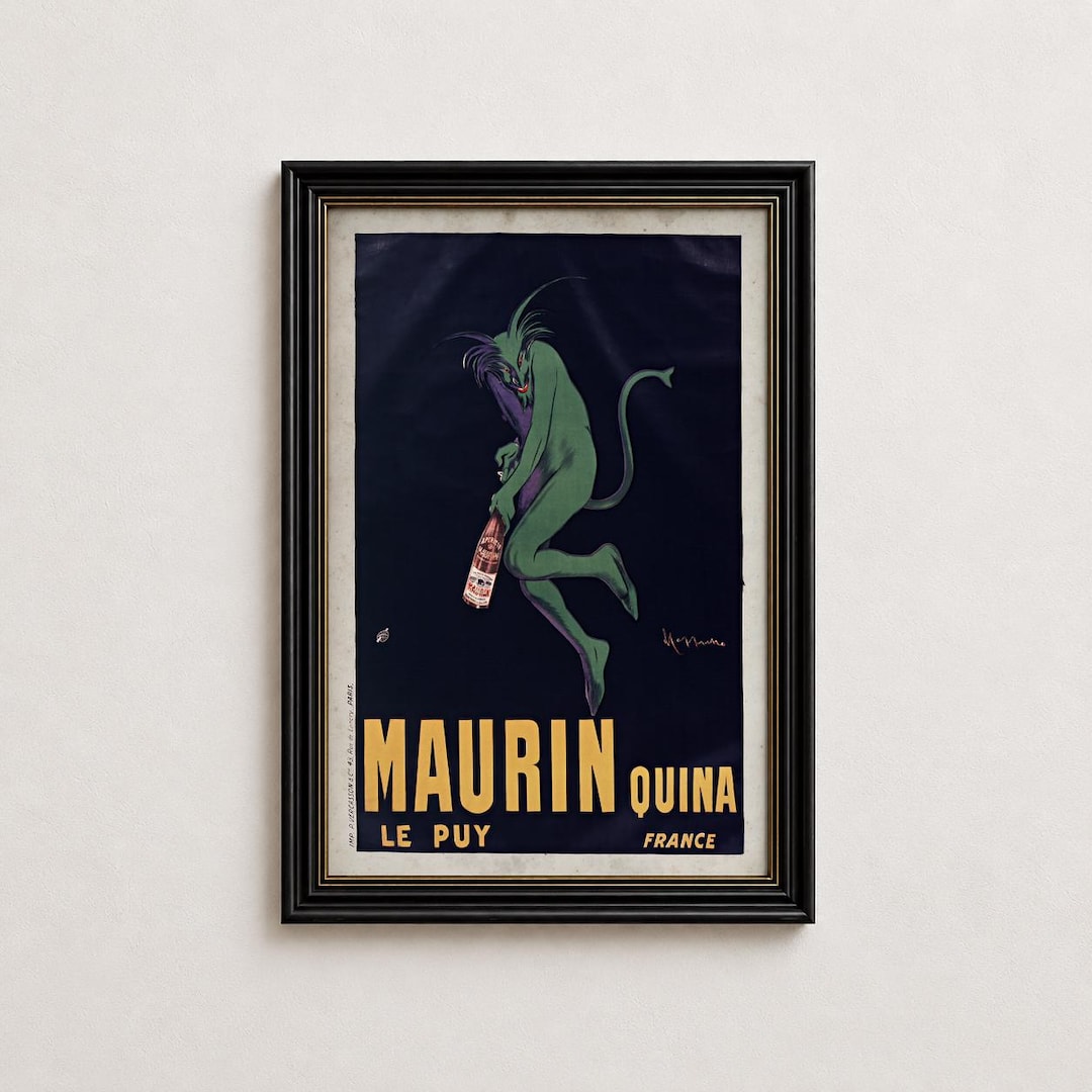 Absinthe Green Devil Poster Print, Vintage French Liquor Advertising ...