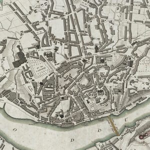 Stampa della mappa di Porto, Portogallo, arte murale vintage della città sul fiume Douro, idea regalo immagine 6