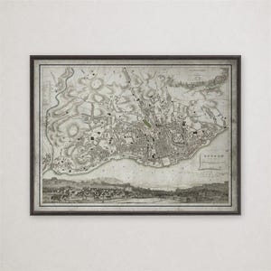 Lisbon Portugal Map Print, Vintage Portuguese City Street Map, Lisboa Travel Wall Art