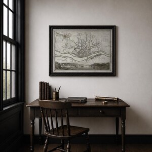 Stampa della mappa di Porto, Portogallo, arte murale vintage della città sul fiume Douro, idea regalo immagine 3