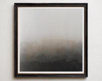 Impressão fotográfica do Presídio de São Francisco, arte de parede em filme 35 mm com neblina, decoração da região da Baía de São Francisco, Califórnia.