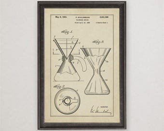 Peter Schlumbohm Filtering Device Patent Print, 1941, Vintage Invention Drawing, Industrial Wall Art Gift