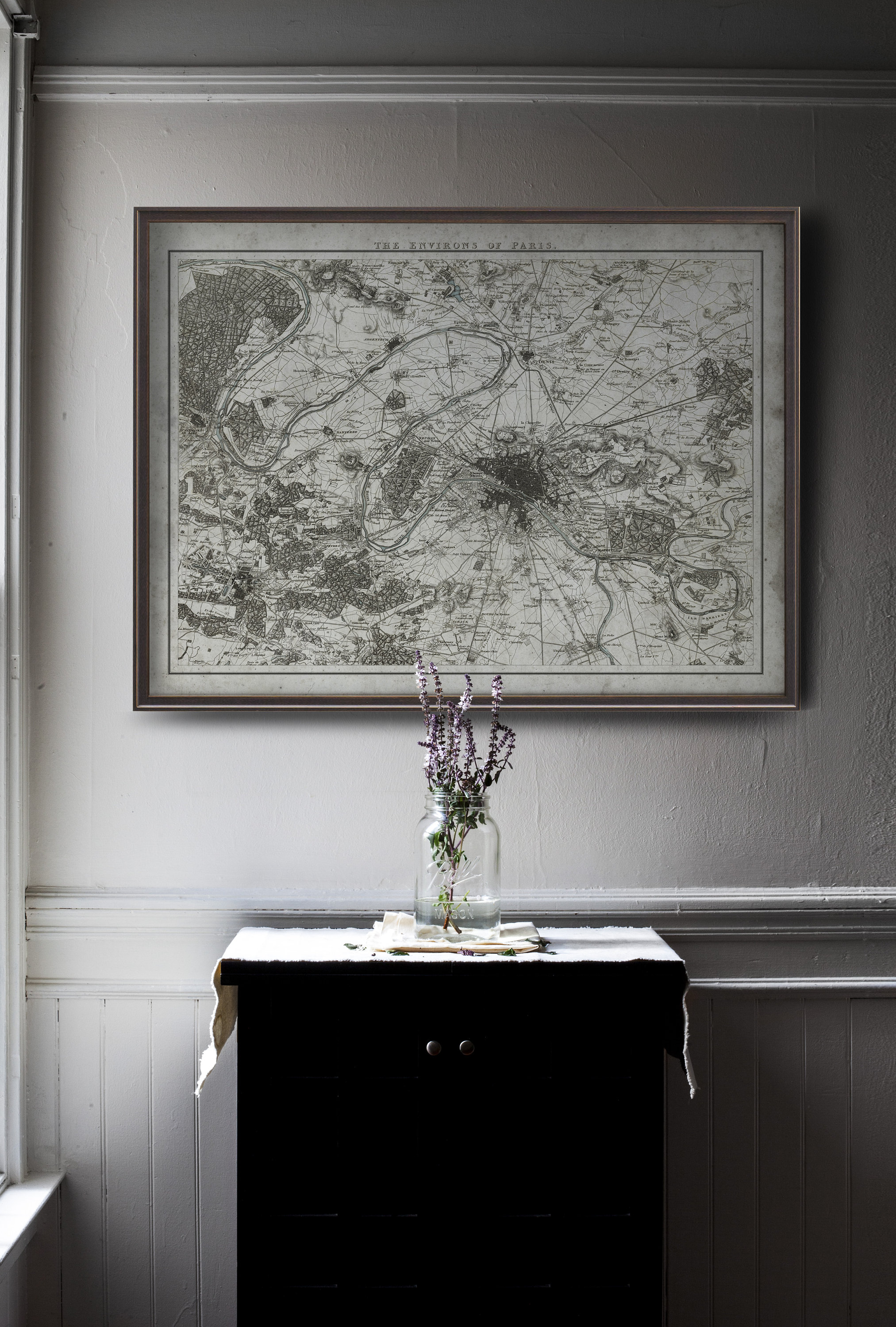 Paris Map Vintage Map of Paris France and Environs Vintage - Etsy