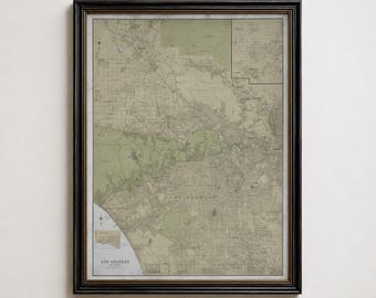 1960's LA Map- Downtown Los Angeles- Vintage Road Atlas - Etsy