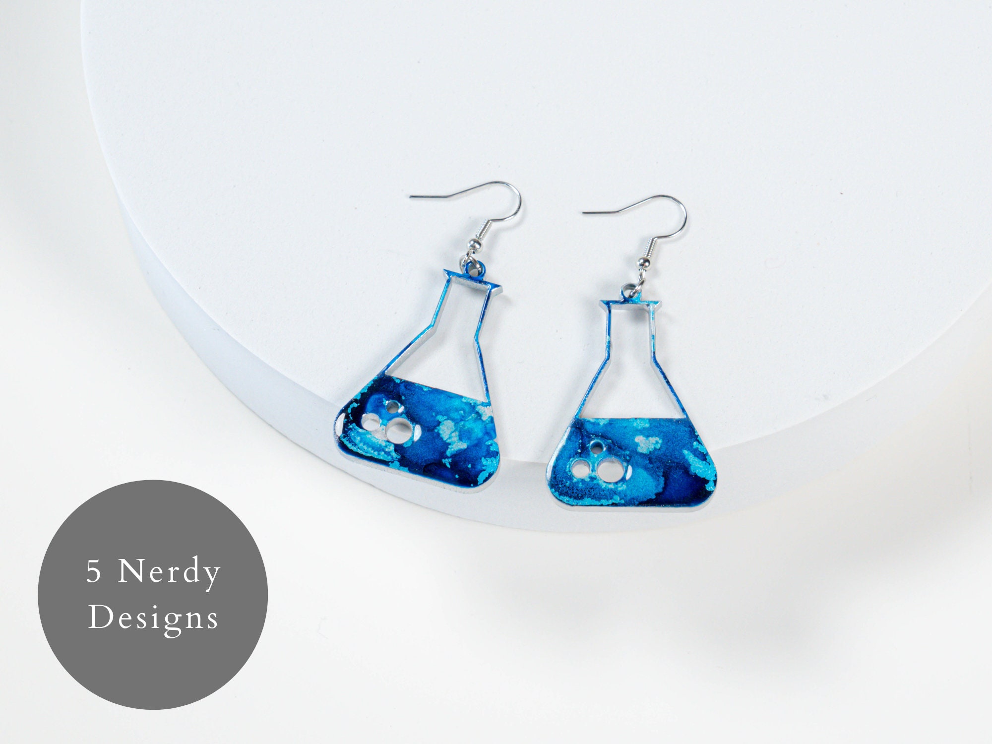 Erlenmeyer Flask Earrings Nerdy Science Earrings Geeky Etsy