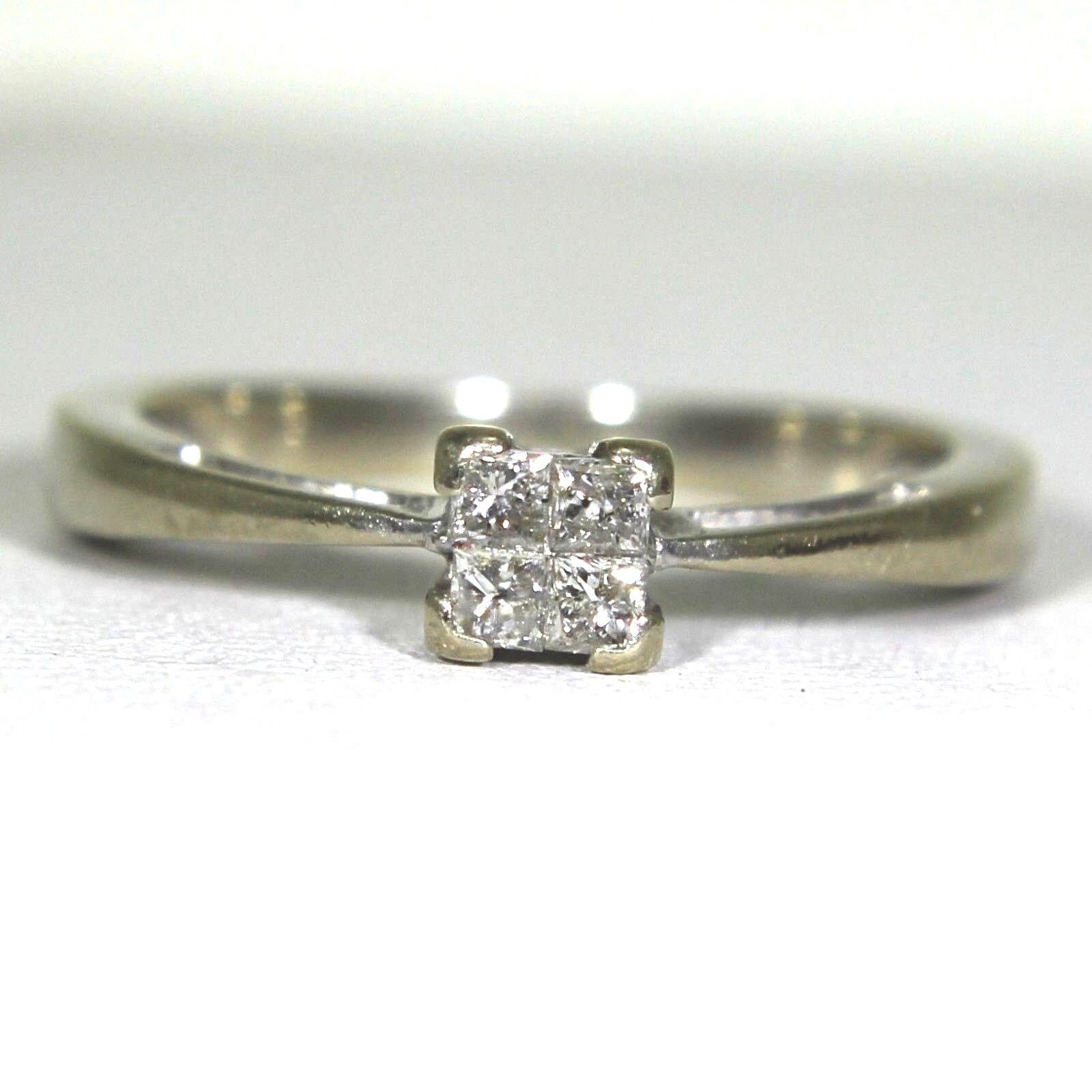 square cluster diamond ring