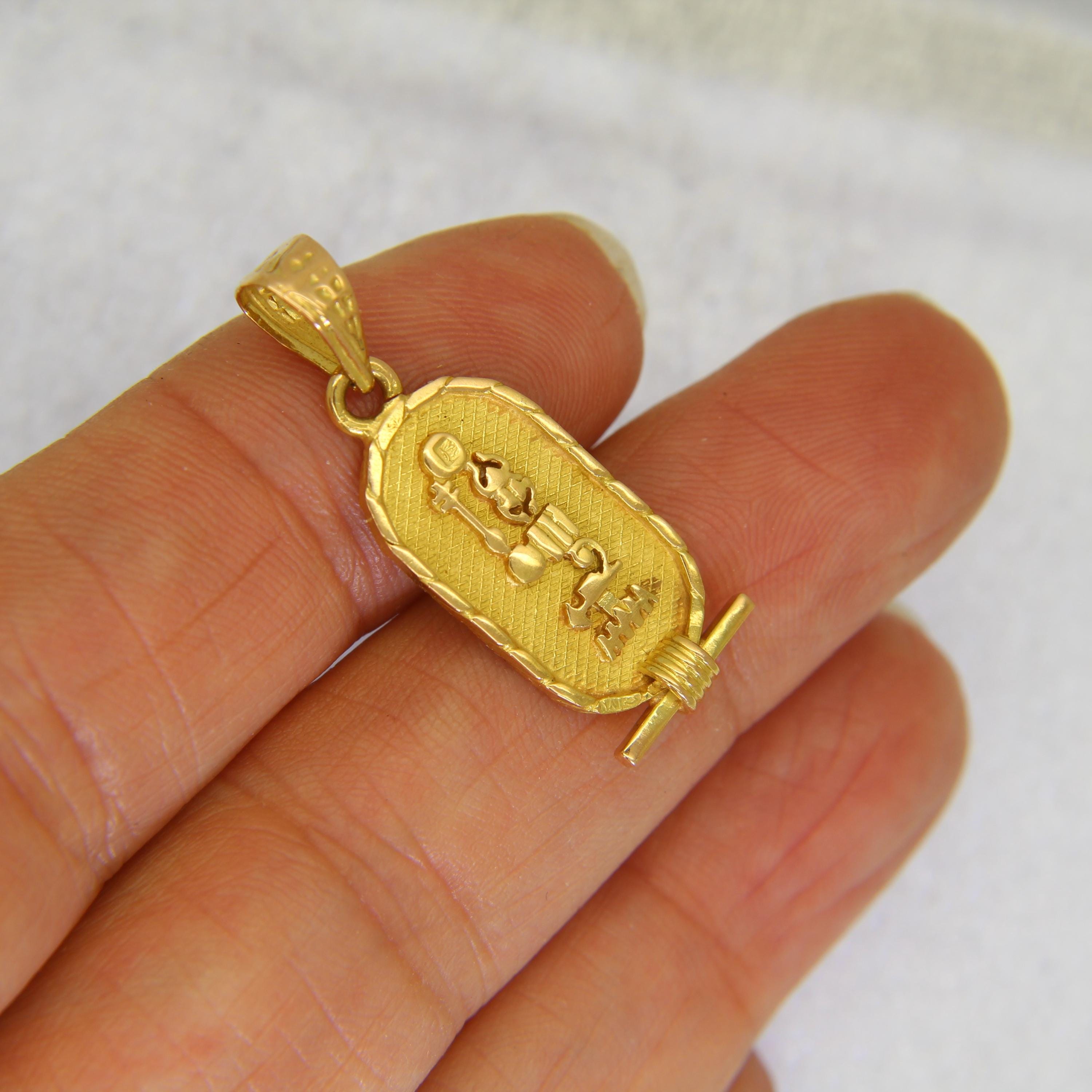 エジプト象形文字ペンダント ヒエログリフ 象形文字 聖刻文字 オリジナル イニシャル ペンダント