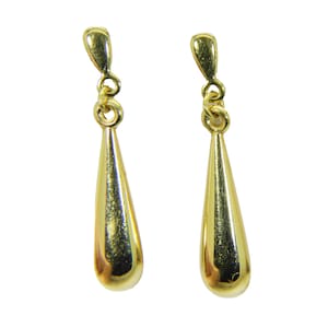 Prachtige slinger 18kt geelgouden druppeloorbellen