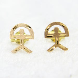 Indalo Man 18kt geelgouden oorknopjes
