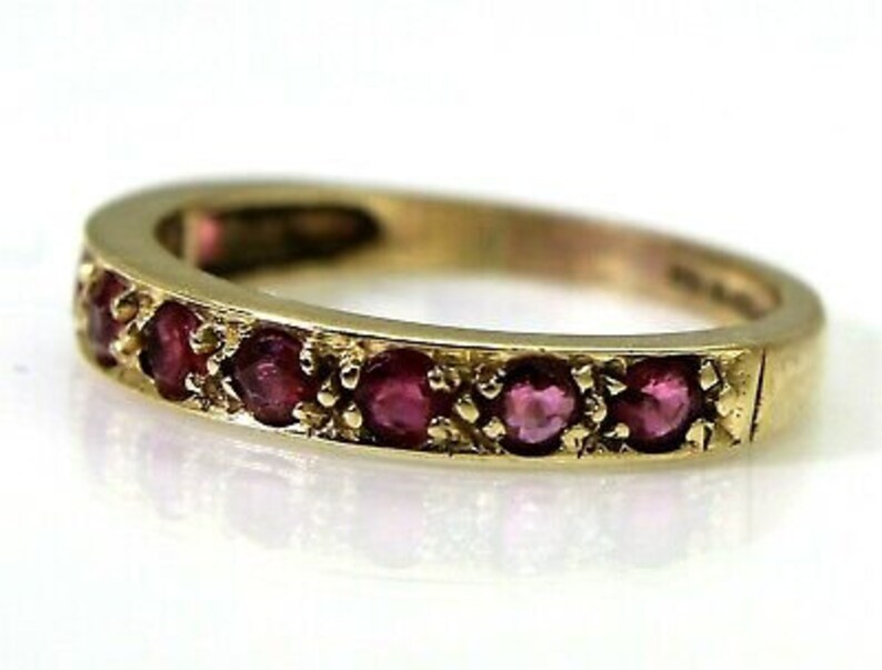 Pretty Ruby 9ct Yellow Gold Stacking Band Ring I 4 1/2 - Etsy