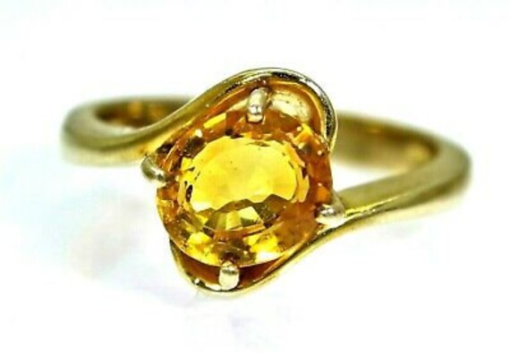 Appraised Value 583 14k Vintage Natural Golden Beryl Solitaire Ring Yellow Rectangular Cut Golden Beryl,1.04 ct 14k yellow gold