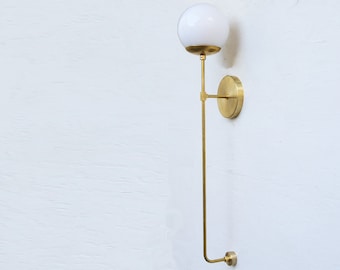 Wall Sconce  Light, Mid Century Brass Wall Sconce  light