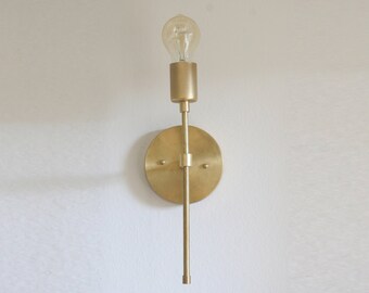 Solid Brass Wall Sconce  light,Brass Wall Light ,Mid Century Sconce