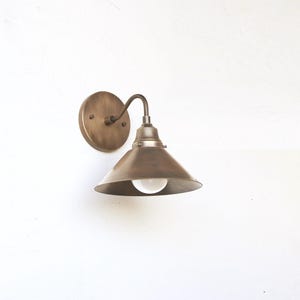 Brass Wall Sconce, Brass wall sconce light with brass shade, Wall sconce, Wall sconce light, UL Listed