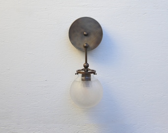 Aged Brass  Wall Sconce light - Brass Wall Sconce Light