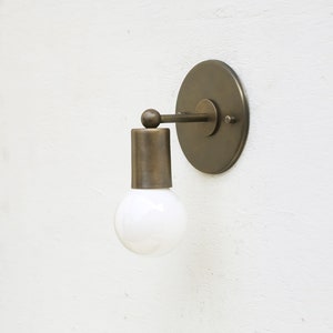Minimal Brass Sconce Light, Brass Wall Sconce light , Modern brass light, Mid Century brass wall sconce light, No.001